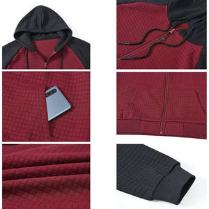 Sudadera con capucha en blanco y cremallera completa básica de forro polar grueso y de primera calidad al por mayor, sudaderas de mezcla de algodón de diseño personalizado para hombre para invierno - Product Image 3