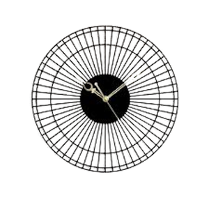 Circulaire noir métal fer horloge murale luxe salon décoratif silencieux sommeil Quartz mouvement maison cadeau horloge - Product Image 1