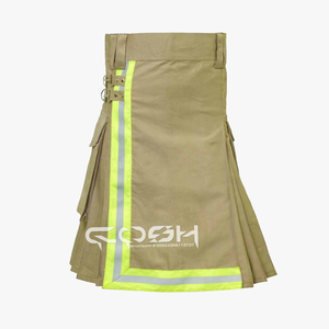 Kilt utilitario de bombero con tiras reflectantes de alta visibilidad y bolsillos funcionales para mayor seguridad y comodidad - Product Image 1