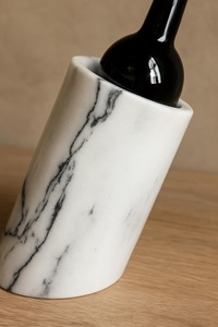 Soporte de mármol blanco hecho a mano para vino, Enfriador de botellas de piedra Natural, elegante enfriador de bebidas y utensilios para Bar moderno, regalo de cocina - Product Image 2