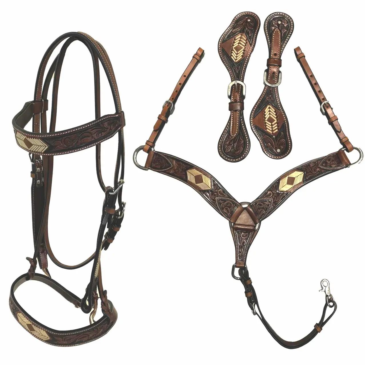 Custom Made Best Price New Design Western Leather Horse Western Headstall / Horse Leather Tack at Affordable Cost