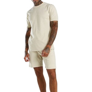 ชุดวอร์มกางเกงขาสั้น2ชิ้นสำหรับออกกำลังกายในยิมชุดวอร์มสำหรับผู้ชายชุดออกกำลังกายในฤดูร้อนโลโก้ออกแบบได้ตามต้องการ - Product Image 4