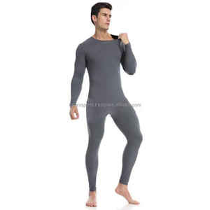 New <b>Thermal</b> <b>Men's</b> Sports Top Quality Running Compression Long Johns Set Soft Cotton Long Johns For <b>Men</b> Cusyom Logo Design - Product Image 4