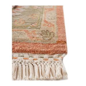 Alfombra de Lana Anudada a Mano de Gran Tamaño Cyanna, Diseño Floral Rojo y Naranja para Sala de Estar, Pasillo, Alfombra Rectangular - Modelo Micv - Product Image 4