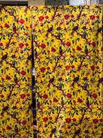Rideau en tissu velours indien isolant toutes saisons, motif géométrique Vulva, ensemble de 2 panneaux, draperie murale bohème, décoration de porte et fenêtre