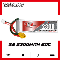 بطارية ليثيوم بوليمر GAONENG GNB للبيع المباشر من المصنع، 2S 7.4V 2300mAh 60C مع موصل XT60، تفريغ مستمر عالي الكثافة، حزمة ناعمة