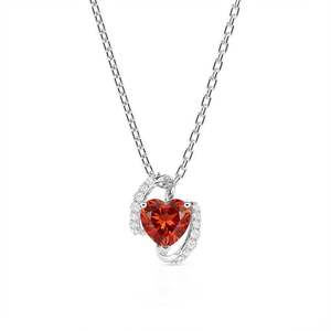 สร้อยคอ Jeulia Custom Classic Infinity Heart ประดับพลอยประจำเดือนเกิด ชุบโรเดียมหรือทองบนทองเหลือง พร้อมเพชร - Product Image 6