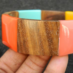 Coréen Coloré Irrégulier Ouverture Acrylique Résine Bracelet C Forme Géométrique Charme Chunky Manchette Acrylique Bracelets pour Femmes - Product Image 1