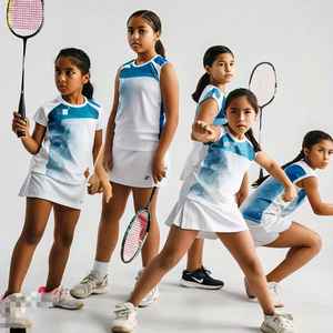 ชุดเทนนิส/เสื้อเจอร์ซีย์เด็กผู้หญิง ชุดแบดมินตัน คุณภาพสูง ออกแบบสีตามสั่ง ชุดเทนนิส - Product Image 6