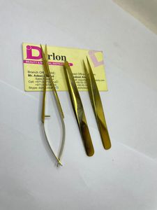 Pince à épiler à sourcils Plasma or professionnel Logo personnalisé pince à épiler beauté sourcils pointes obliques pince à épiler sourcils - Product Image 2