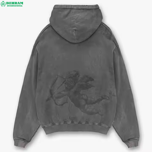 ผู้ผลิตเสื้อผ้า เสื้อฮู้ดดี้ผู้ชายทรงปกติ ผ้าฟลีซผสมสแปนเด็กซ์/คอตตอน ลายอนิเมะ สำหรับฤดูหนาว - Product Image 6