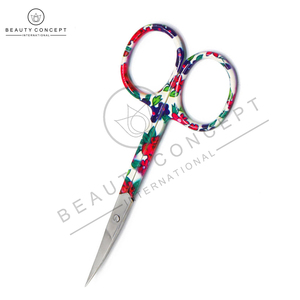 Tijeras para Cutículas de Acero Inoxidable Hechas a Mano con Diseño Personalizado Impreso Multicolor, Hoja Recta, Beauty Concept International - Product Image 5
