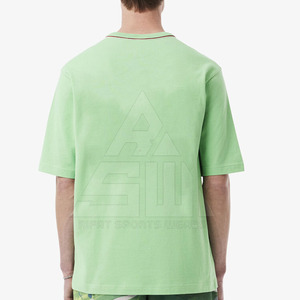 T-shirts pour hommes à manches courtes, séchage rapide, légers, écologiques, en polyester/coton, logo personnalisé OEM, vente en gros - Product Image 3