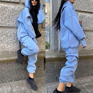 ชุดกีฬาผู้หญิงสำหรับผู้ใหญ่ชุดกีฬาฤดูหนาวสินค้ามาใหม่ล่าสุด2025ออกแบบสีได้ตามต้องการ - Product Image 2