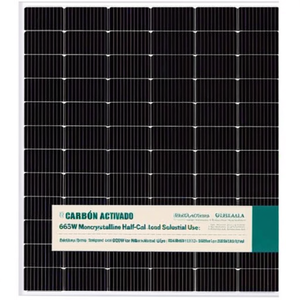 Panneau solaire monocristallin demi-cellule noir Shuangliang Group 665W 600W pour usage domestique et industriel - Product Image 2