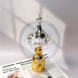 SHREE RADHEY Diffuseur d'encens en laiton indien moderne et minimaliste, finition dorée de qualité, écologique, naturel, anti-odeur - Product Image 5