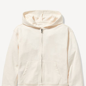 Precio al por mayor Nueva llegada Oem Zip Up Hoodies Fleece Basics Algodón Mezclado Color sólido Diseño personalizado Zip Up Hoodies - Product Image 4