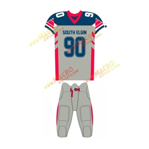 Customized American <b>Football</b> Uniform 100% Polyester UV Protection Comfortable Sports Wear Custom Color Team Name Logo Plus <b>Size</b> - Product Image 1
