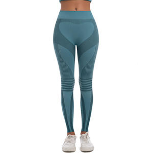 Wholesale Custom High Waisted Sports Workout Yoga Pants <b>Leggings</b> for Women Soft Polyester Gym Fitness <b>Leggings</b> With Pocket - Product Image 1