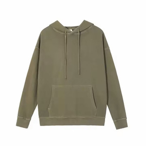 เสื้อฮู้ดผ้าคอตตอนคอตั้งเสื้อมีฮู้ดสีมัดย้อมพิมพ์ลายไม่สบายใจพร้อมกระดุมข้อมือเสื้อมีฮู้ดสำหรับฤดูหนาวใช้ได้ทั้งชายและหญิง380g ผ้าคอตตอน100% งานตามสั่ง - Product Image 6