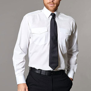 Hàng Mới Về Áo Sơ Mi An Ninh Màu Trắng Đồng Phục Quần Màu Đen Cho Nam Quần Áo Mặc Làm Việc Áo Đồng Phục Cai Ngục - Product Image 4