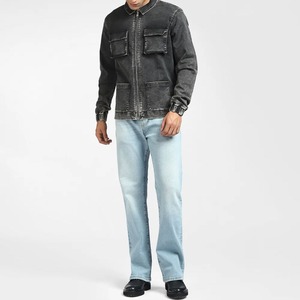 Nueva chaqueta de lona con logotipo personalizado de alta calidad 2025, diseños OEM, chaqueta vaquera de invierno para hombre, chaqueta vaquera con cremallera polar - Product Image 1