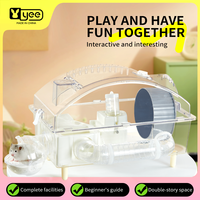 YEE Acrylique Hamster Cage Transparent Animaux Maison grande cage à hamster de luxe Pour Petits Animaux