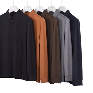 Camiseta de polo de algodón 100% de alta calidad para hombre, manga larga con estampado floral personalizable en la parte delantera, suministro ODM disponible - Product Image 1
