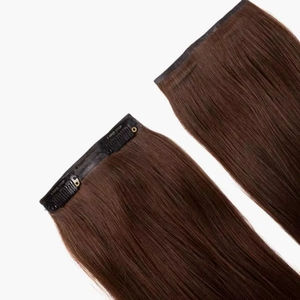 Indie Curls 2 Clips Invisible Côté Patch Clip Dans Les Extensions De Cheveux Naturel Brun Remy Cheveux Bruts Non Transformés Indien Extensions De Cheveux - Product Image 1