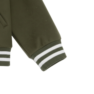 2026 Bestselling Custom Front Stand Men's <b>Slim</b> <b>Fit</b> Winter Woven Cotton Blend Varsity Bomber <b>Jacket</b> Wholesale High Quality - Product Image 5