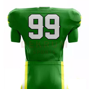 ชุดยูนิฟอร์มอเมริกันฟุตบอลแขนสั้นแบบ OEM ดีไซน์ยอดนิยม ระบายอากาศได้ดี ไซส์พลัส ปรับแต่งได้ คุณภาพสูง - Product Image 6