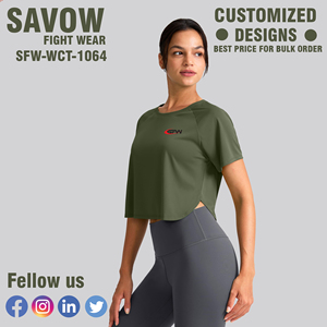 Crop tops pour femmes en gros – T-shirts de sport amples et respirants pour le yoga et la course à pied - Product Image 3
