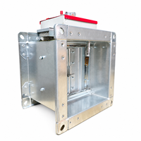 Clapet coupe-flamme en acier galvanisé pour conduit d'air CVC, barrière anti-fumée, commande manuelle ou électrique du volume