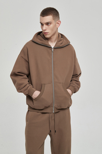 Otoño Invierno Nuevo producto Enmascarado Oscuro Sudadera con capucha 360g Terciopelo Engrosado Cremallera Con capucha Bordado Logo sudaderas con capucha - Product Image 4