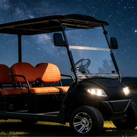 Carrito de Golf Eléctrico de 4 Plazas A617.4, Ideal para Paseos Relajantes en la Noche Estrellada