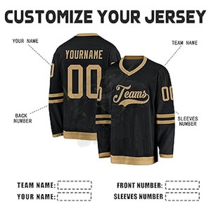 Maillots de hockey sur glace respirants entièrement brodés de qualité supérieure, uniformes d'équipe personnalisés authentiques pour hommes, femmes et adultes, vente en gros - Product Image 4