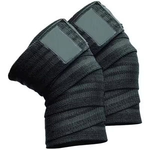 Couvre-genoux Prolift avec logo personnalisé Sangles de soutien de compression élastiques pour haltérophilie et haltérophilie - Product Image 1