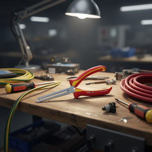 Pince à bec rond USAG 1000 V avec mâchoires droites longues - Product Image 3