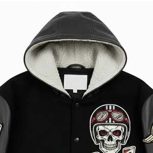 Vestes universitaires pour hommes entièrement personnalisées en chenille brodée, vente en gros, meilleure qualité, style streetwear, veste de baseball pour hommes - Product Image 6