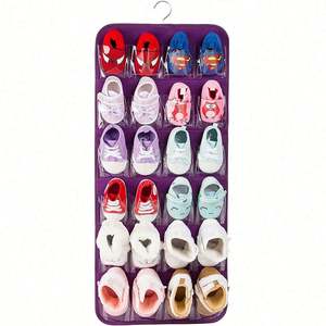 Organisateur de chaussures pour bébé à 24 poches à accrocher à la porte, pour chaussettes, sous-vêtements, jouets, bijoux et accessoires pour enfants - Product Image 1