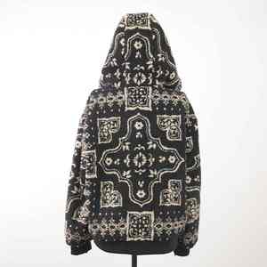 Custom Fleece <b>Hoodies</b> Polyester Long Sleeve Weather Proof Jacket Fleece Floral <b>Quilted</b> Fleece hoodie - Product Image 5