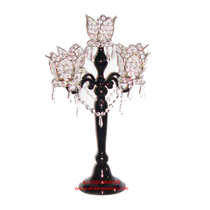 Bougeoir carré fait main candélabre en argent personnalisé nickelé cristaux suspendus vente chaude nouveau Design pour repas décoratif - Product Image 5