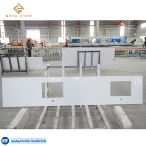 Nv171 đúc sẵn thạch anh Vanity phòng tắm hàng đầu Countertop không thấm nước chống ẩm dễ dàng để làm sạch nhà Máy Giá - Product Image 1