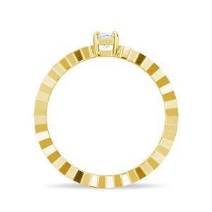 Bague solitaire en or 18 carats avec diamant de laboratoire taille princesse – Collection de bagues élégantes en diamant - Product Image 4