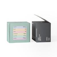 Boîte d'emballage personnalisée de luxe pour coffret beauté, fermeture magnétique, revêtement UV, lamination mate, doublure en éponge, café filtre 100 ml