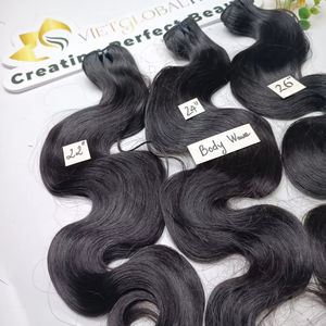 Meilleure qualité couleur noire vietnamienne cheveux humains bruts vague de corps trame unique qualité du donneur prix de gros - Product Image 1
