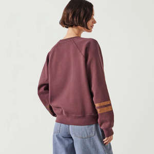 Femmes surdimensionné col rond Vintage Sportswear Stonewashed tricoté sweat à capuche hauts pullover pour automne et hiver dos Logo - Product Image 2