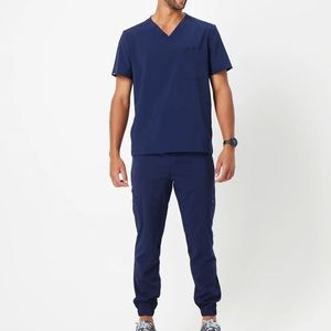 Uniforme d'infirmière pour hommes, col en V, OEM ODM, ensembles de blouses d'infirmière confortables, vêtements de travail médicaux - Product Image 1