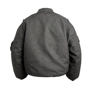 Chaqueta Bomber de Diseño Personalizado con Cuello Vintage y Doble Cremallera, Chaqueta Bomber de Invierno para Hombre de Alta Calidad, Fabricante de Chaquetas Bomber - Product Image 2