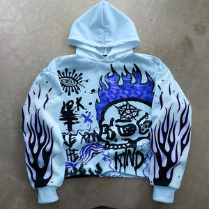 Gran oferta, sudaderas con capucha lisas en blanco de peso pesado de algodón estampado de calidad superior para mujeres, sudaderas con capucha cómodas de estilo profesional para hombres - Product Image 2